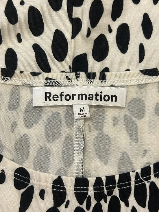 Reformation Kenmare Long Sleeve Knit Minidress In Cheetah Print New Size Medium - Picture 7 of 9